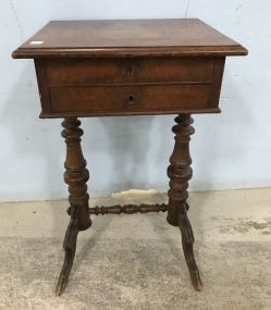 Antique Walnut Sewing Stand