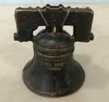 Arcade Bronze Finish Liberty Bell Cast Iron Bank