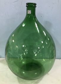 Large Hand Blown Green Jug