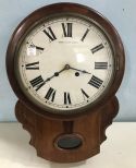 Vintage London County Council Walnut Wall Clock