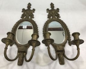 Antique Reproduction Ornate Candle Wall Sconces