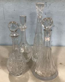 Four Crystal Liquor Decanters