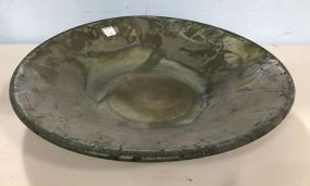 Large Decorative Pottery Center Bowl