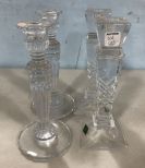 Two Pair of Crystal Candle Sticks