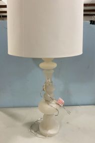 Large Alabaster Contemporary Table Lamp