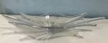 Art Decor Clear Glass Center Piece Bowl Signed