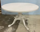 Queen Anne White Painted Pedestal Table