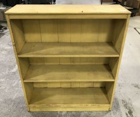 Vintage Yellow Painted Bookshelf