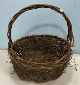 Woven Stick Decorative Basket