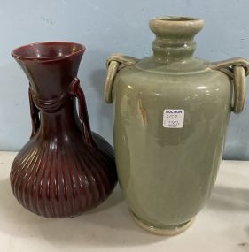 Two Decorative Pottery Vases