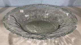Large Art Glass Center Piece Bowl