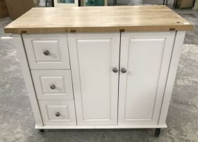 Modern White Kitchen Island