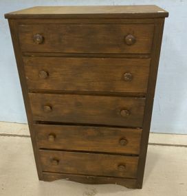 Vintage Dark Finish Chest of Drawers