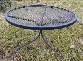 Small Round Wrought Iron Patio Side Table