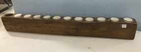 Primitive Reproduction Wood Candle Holder