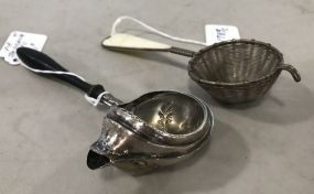 Two Antique Tea Strainers