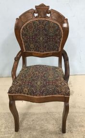 Victorian Style Walnut Side Chair