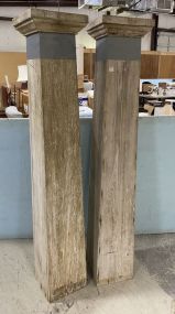 Pair of Antique Wood Columns