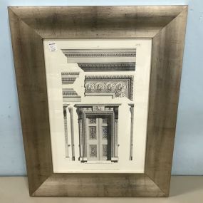 Framed Grecian Architect Lithograph