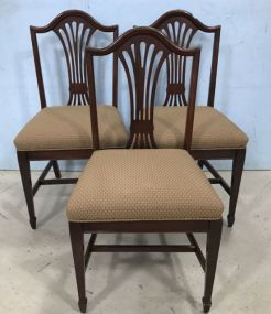 Three Mahogany Sheraton Dining Side Chairs