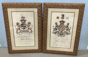Pair of Family Crest Prints