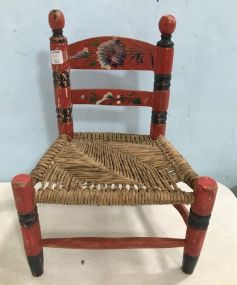 Small Red Painted Child's Chair