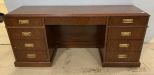 Burl Finish Pressed Wood Office Credenza