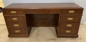 Burl Finish Pressed Wood Office Credenza