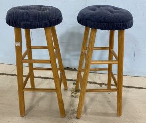 Pair of Oak Bar Stools