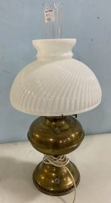Rayo Brass Globe Oil Style Lamp