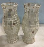 Pair of Mosaic Decorative Candle Shades