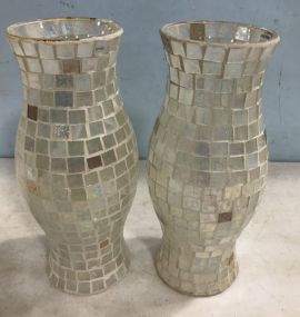 Pair of Mosaic Decorative Candle Shades