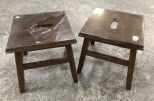 Pair of Cherry Foot Stools