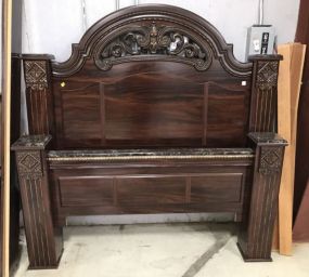 French Style Pressed Wood Queen Size Bed