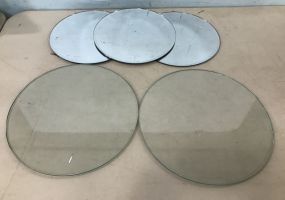 Two Clear Round Glass 12