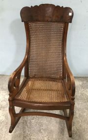 Vintage Victorian Style Caned Rocker