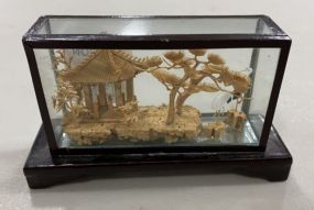Small Oriental Wood Carved House