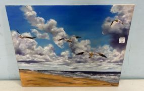 Janet Alford Painting of Seagulls 2014