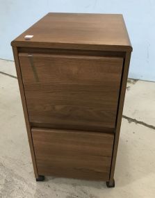 Modern Pressed Wood Oak Finish Filing Cabinets