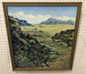 Southwest Landscape Painting by Marx 1974