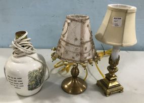 Three Small Table Lamps