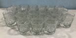 21 Total Pressed Glass Tumblers