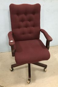 Adjustable Upholstered Arm Desk Chair