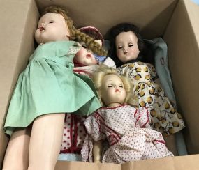 Three Vintage Plastic Dolls