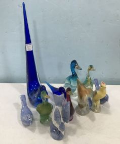 Collection of Glass Decorative Birds