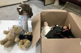 Box Lot of Collectible Dolls