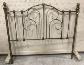 Brass Painted Metal Headboard