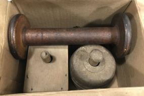 Primitive Thread Spools and Butter Molds