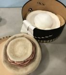 Two Vintage Ladies Top Hats