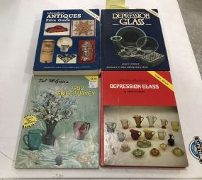 Four Antique Price Guides and Glass Books